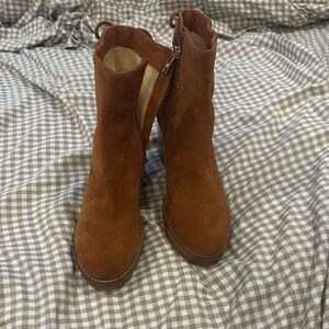 Jack Rogers Chestnut Suede Ankle Booties